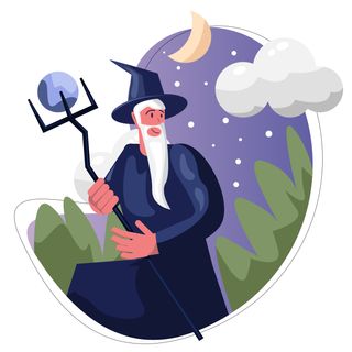 magician fantasy wizard cartoon