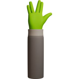 green hand jumper sign gesture