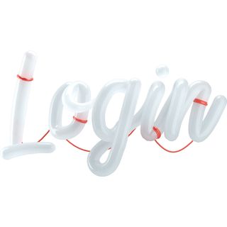 3d login lettering