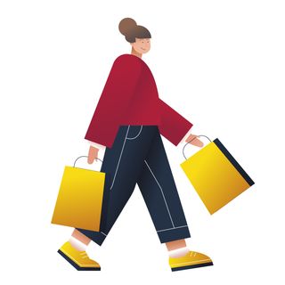 woman shopping bags walk leisure