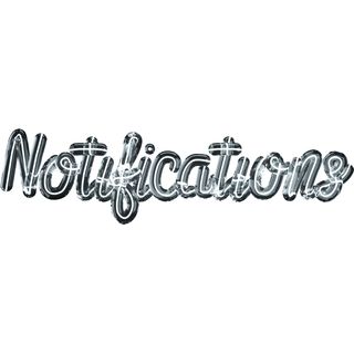 notifications lettering 3d