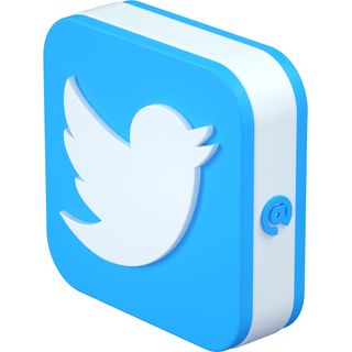 3d twitter logo social media