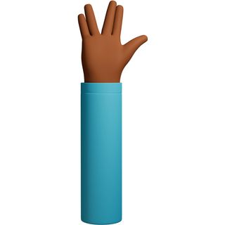 brown hand signs tan greeting