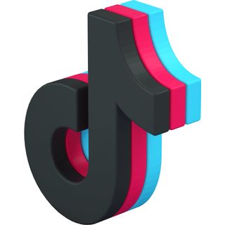 3d tik tok logo social media