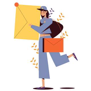 letter mail delivery woman mailwoman postwoman