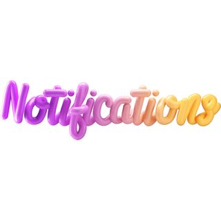 notifications 3d lettering