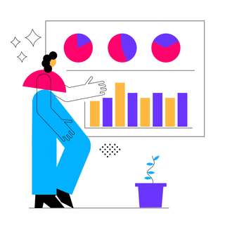 statistics trends pie chart bar graph analysis