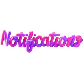 3d lettering notifications