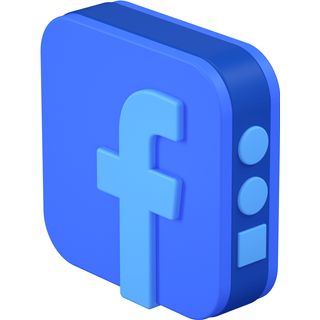 3d facebook logo social media