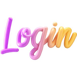 login 3d lettering